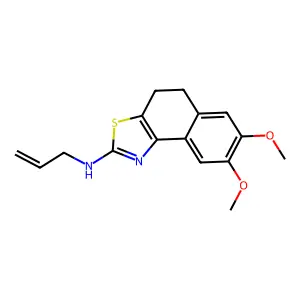 N-Allyl-7,8-dimethoxy-4,5-dihydronaphtho(1,2-d)(1,3)thiazol-2-amine structure