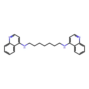 1,7-Heptanediamine, N,N'-di-4-quinolinyl- structure