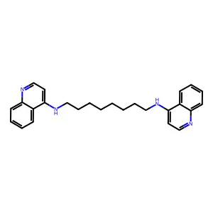 1,8-Octanediamine, N,N'-di-4-quinolinyl- structure