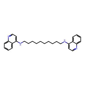 N,N'-二-4-喹啉基-1,10-癸烷二胺 structure