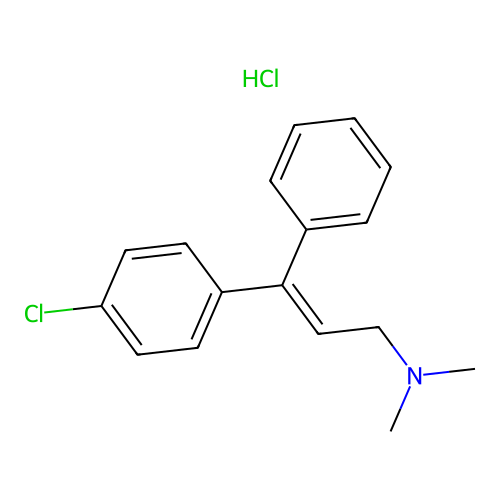 2-Propen-1-amine, 3-(p-chlorophenyl)-N,N-dimethyl-1-phenyl-, hydrochloride structure