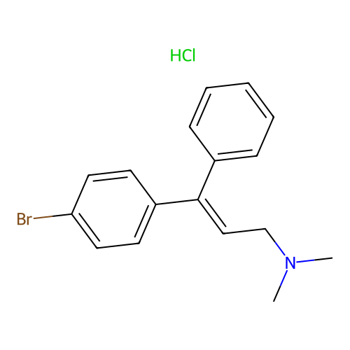 2-Propen-1-amine, 3-(p-bromophenyl)-N,N-dimethyl-3-phenyl-, hydrochloride structure