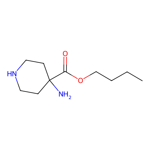 Butyl 4-aminopiperidine-4-carboxylate structure