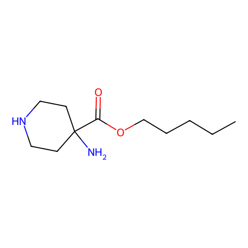 Pentyl 4-aminopiperidine-4-carboxylate structure