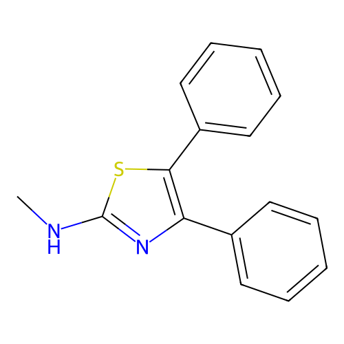 N-methyl-4,5-diphenyl-1,3-thiazol-2-amine structure