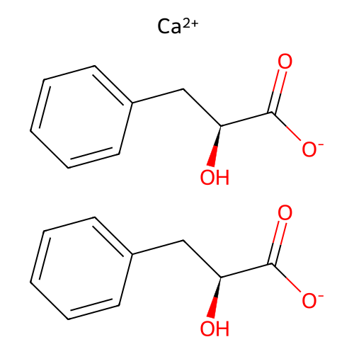 Calcium bis[(S)-3-phenyllactate] structure