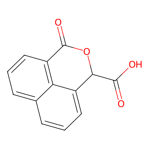 3-Oxo-1H,3H-naphtho(1,8-cd)pyran-1-carboxylic acid structure