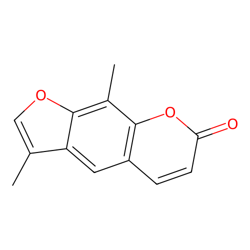 7H-Furo[3,2-g][1]benzopyran-7-one, 3,9-dimethyl- structure