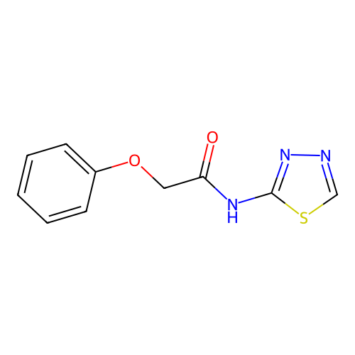 2-phenoxy-N-(1,3,4-thiadiazol-2-yl)acetamide structure