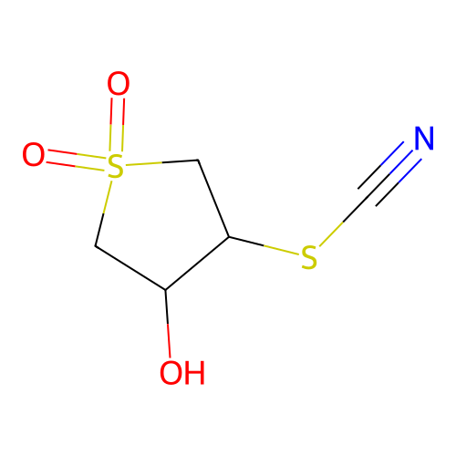 3-Thiocyanato-4-hydroxysulfolane structure