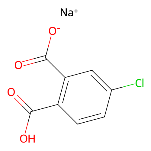 1,2-Benzenedicarboxylic acid, 4-chloro-, sodium salt (1:1) structure