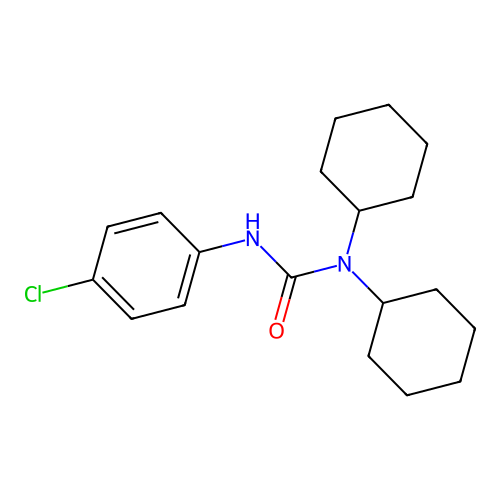 1-(P-Chlorophenyl)-3,3-dicyclohexylurea structure