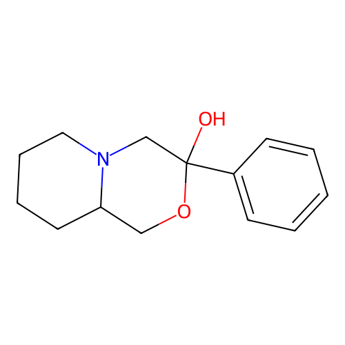 3-phenyl-4,6,7,8,9,9a-hexahydro-1H-pyrido[2,1-c][1,4]oxazin-3-ol structure