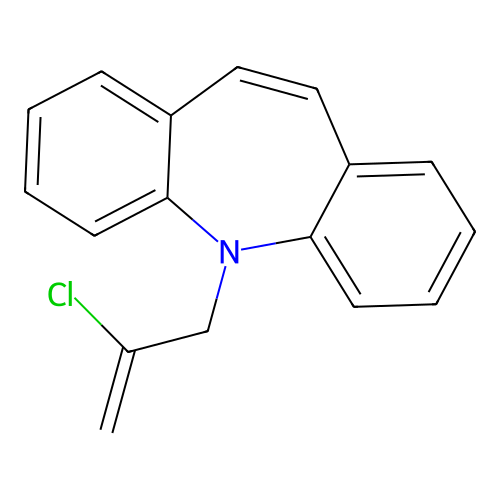 11-(2-Chloroprop-2-enyl)benzo[b][1]benzazepine structure