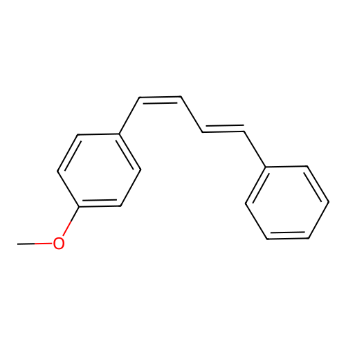 Methyl 4-(4-phenyl-1,3-butadienyl)phenyl ether structure