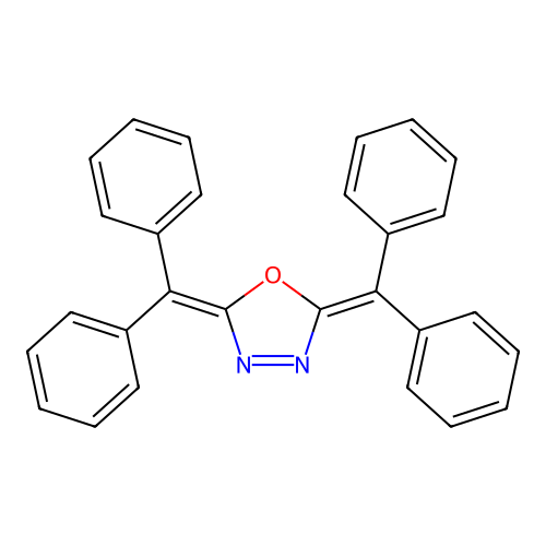 2,5-Bis(diphenylmethylene)-2,5-dihydro-1,3,4-oxadiazole structure