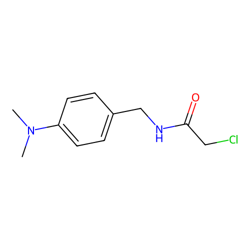 2-chloro-N-((4-(dimethylamino)phenyl)methyl)acetamide structure