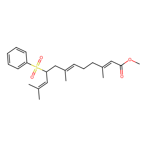 -3,7,11-trimethyl-9-2,6,10-dodecatrienoicacidmethylester structure