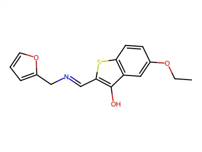 5-Ethoxy-2-({[(furan-2-yl)methyl]amino}methylidene)-1-benzothiophen-3(2H)-one structure