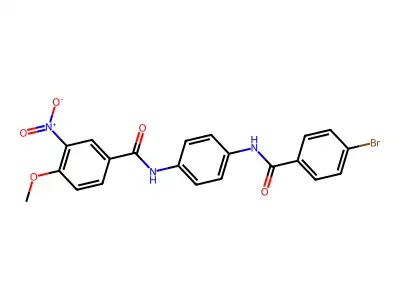 N-[4-(4-Bromobenzamido)phenyl]-4-methoxy-3-nitrobenzamide structure