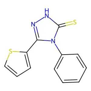 4-Phenyl-5-(thiophen-2-yl)-2,4-dihydro-3H-1,2,4-triazole-3-thione structure