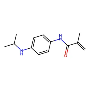 2-methyl-N-[4-(propan-2-ylamino)phenyl]-2-propenamide structure