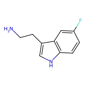 2-(5-fluoro-1H-indol-3-yl)ethanamine;hydron;chloride structure