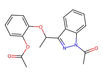 2-[(1-acetyl-1H-indazol-3-yl)ethoxy]phenyl acetate structure
