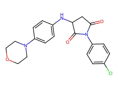 1-(4-Chlorophenyl)-3-{[4-(morpholin-4-yl)phenyl]amino}pyrrolidine-2,5-dione structure