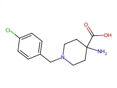 4-amino-1-[(4-chlorophenyl)methyl]piperidine-4-carboxylic Acid structure