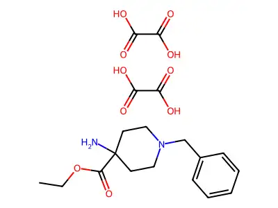 4-Piperidinecarboxylic acid, 4-amino-1-(phenylmethyl)-, ethyl ester, ethanedioate (1:2) structure