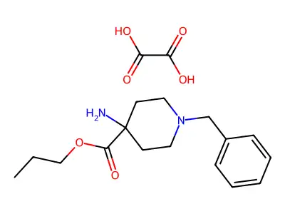 Oxalic acid--propyl 4-amino-1-benzylpiperidine-4-carboxylate (1/1) structure