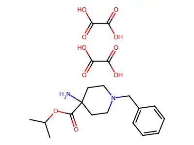 Isopropyl 4-amino-1-benzyl-4-piperidinecarboxylate dioxalate structure