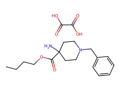 4-Piperidinecarboxylic acid, 4-amino-1-(phenylmethyl)-, butyl ester, ethanedioate (1:2) structure