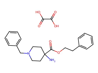 Phenethyl 4-amino-1-benzyl-4-piperidinecarboxylate dioxalate structure