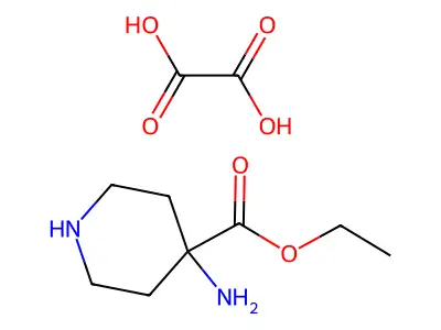 4-Piperidinecarboxylic acid, 4-amino-, ethyl ester, ethanedioate (1:2) structure