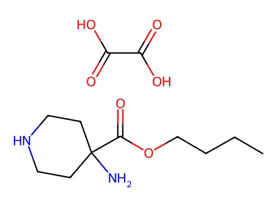 4-Piperidinecarboxylic acid, 4-amino-, butyl ester, ethanedioate (1:2) structure
