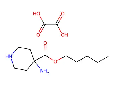 4-Piperidinecarboxylic acid, 4-amino-, pentyl ester, ethanedioate (1:2) structure
