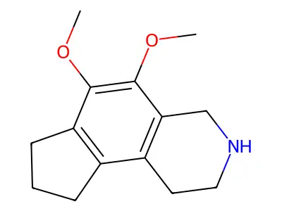 1H-Cyclopent(f)isoquinoline, 2,3,4,7,8,9-hexahydro-5,6-dimethoxy- structure