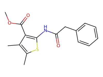 Methyl 4,5-dimethyl-2-(2-phenylacetamido)thiophene-3-carboxylate structure