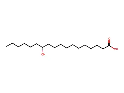 (R)-12-Hydroxyoctadecanoic acid structure