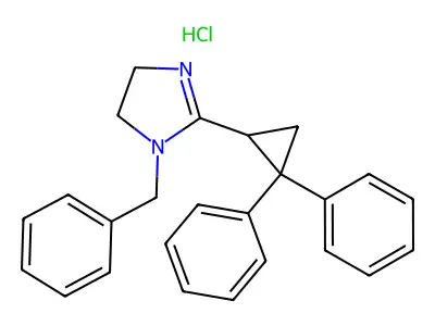 4,5-Dihydro-1-benzyl-2-(2,2-diphenylcyclopropyl)-1H-imidazole hydrochloride structure