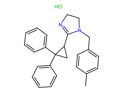 4,5-Dihydro-2-(2,2-diphenylcyclopropyl)-1-(p-methylbenzyl)-1H-imidazole hydrochloride structure