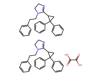 4,5-Dihydro-2-(2,2-diphenylcyclopropyl)-1-phenethyl-1H-imidazole oxalate structure