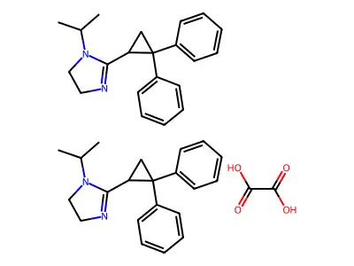 4,5-Dihydro-2-(2,2-diphenylcyclopropyl)-1-(isopropyl)-1H-imidazole ethanedioate structure