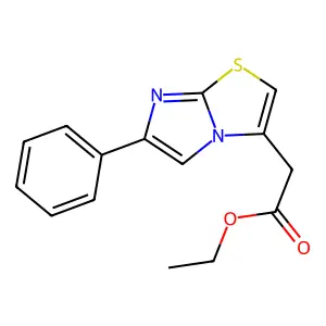 Imidazo[2,1-B]thiazole-3-aceticacid, 6-phenyl-, ethyl ester structure