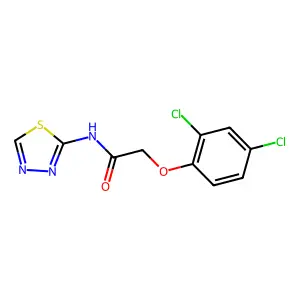 2-(2,4-dichlorophenoxy)-N-(1,3,4-thiadiazol-2-yl)acetamide structure