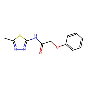 N-(5-methyl-1,3,4-thiadiazol-2-yl)-2-phenoxyacetamide structure