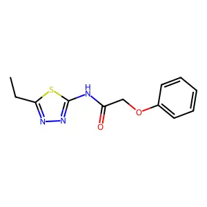 N-(5-ethyl-1,3,4-thiadiazol-2-yl)-2-phenoxyacetamide structure