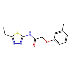 N-(5-ethyl-1,3,4-thiadiazol-2-yl)-2-(3-methylphenoxy)acetamide structure